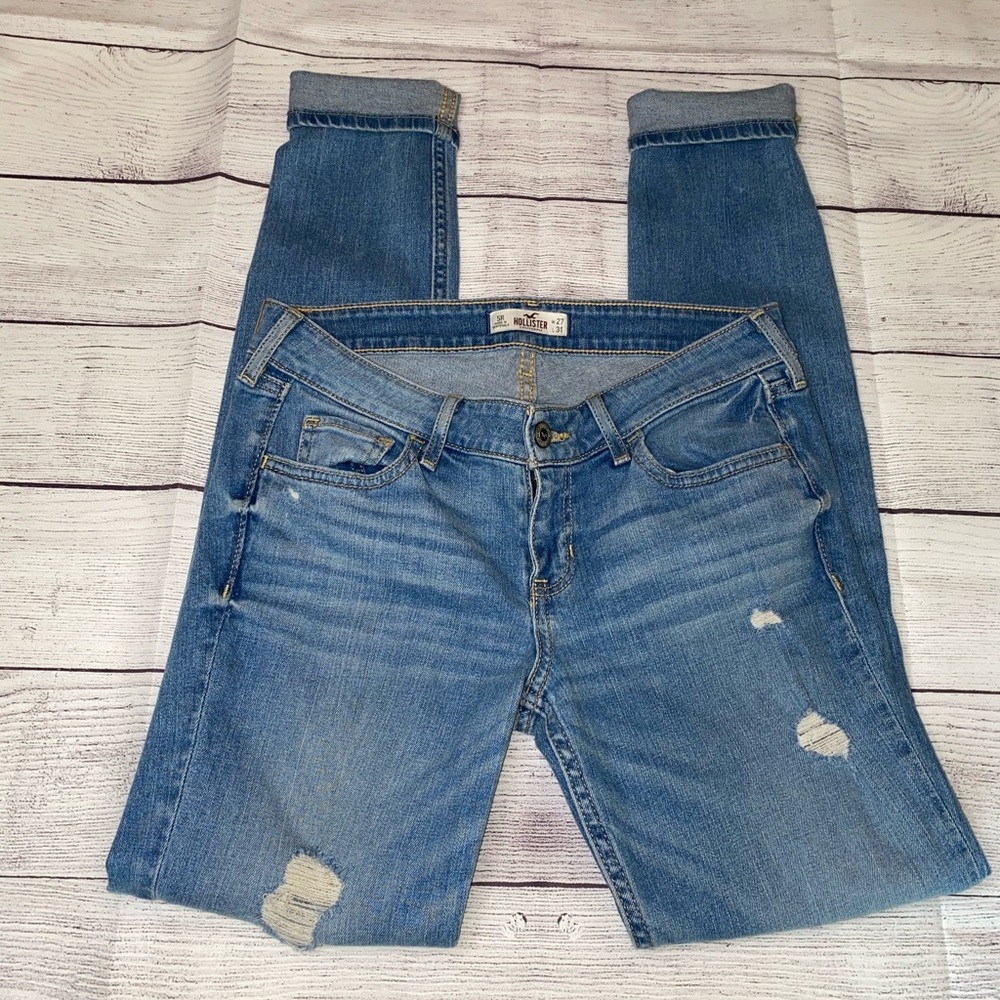 Hollister Light Distressed Skinny Jeans Size 5R